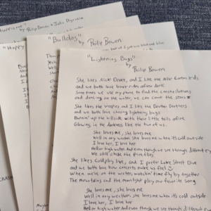 Handwritten Lyric Sheets